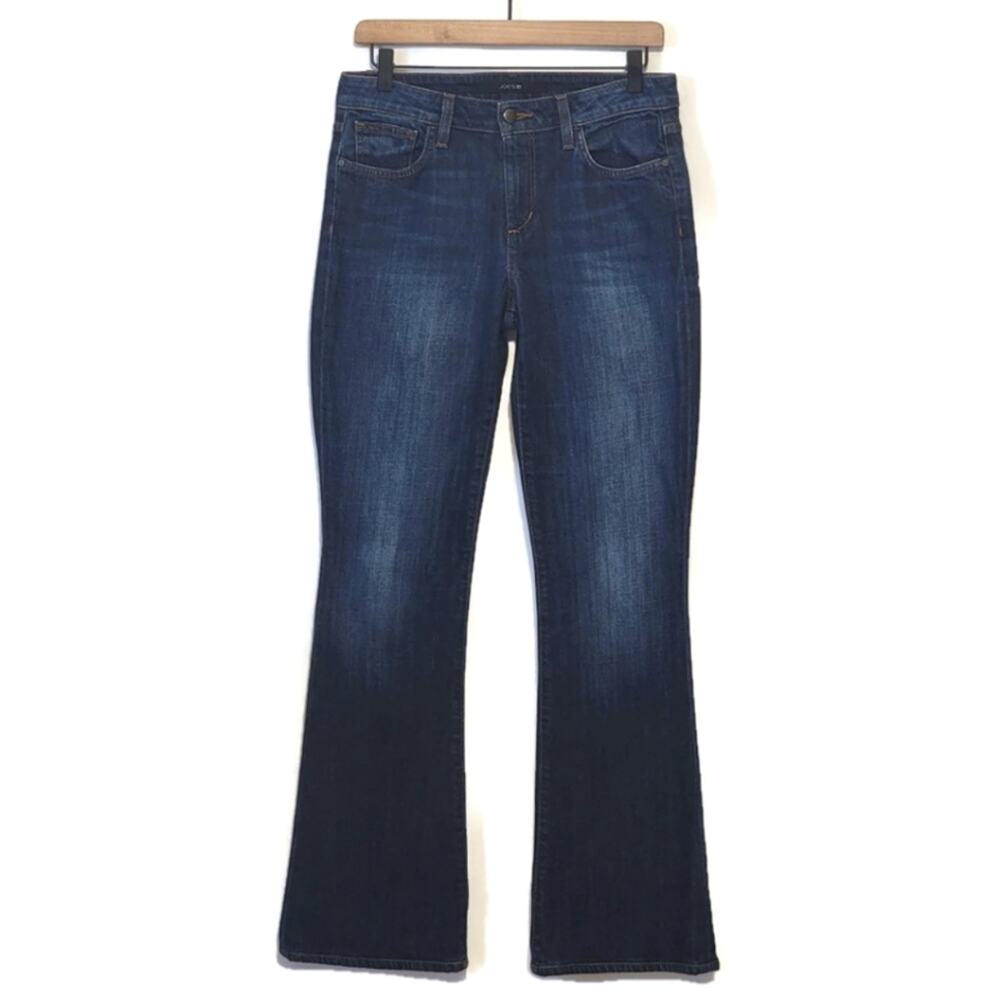 JOE'S Jeans Visionaire Flare Denim Jean Stephanie Dark Wash Mid Rise Stretch 28